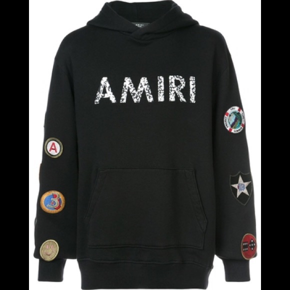 amiri patch hoodie